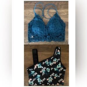 PINK Victoria's Secret Navy Knit Top and spot top